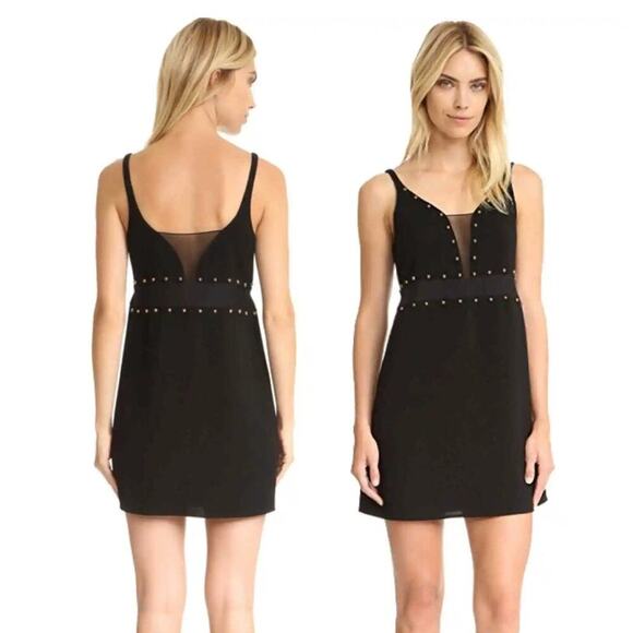 Cinq a Sept Womens Mini Dress Black Solid Comfort Sleeveless V-Neck Chic - Picture 13 of 13